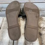 Franco Sarto  Jan Gold Ring Slide Sandals Green Leather Slip-On Flats Women's 8.5 Photo 6