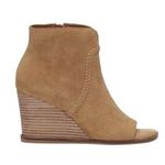 Lucky Brand 🆕.  | LURELI PEEP-TOE WEDGE BOOTIES | TAUPE | SIZE: 8 Photo 0