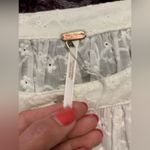 Free People  Elegant White Embroided Eyelet Blouse.  Size-Large Photo 3