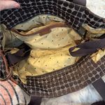 Kate Spade Tattered Brown and Red Patterned Tote Photo 3