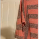 Edge  Gray and Pink Striped Cardigan Sweater Small Open Front 3/4 Sleeve Knit Photo 1