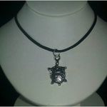Hand Crafted Necklace Turtle Pendant Silk Cord #3 Photo 5