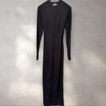 LIONESS  Aswan‎ Cut Out Maxi Dress Black Linen Blend Sz S NWT Photo 5