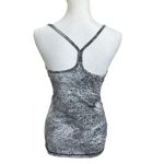 Lululemon Power Y Tank Top Luon Spray Jacquard White Black Women’s Size 6 Photo 4