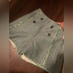 Pearl by Lela rose tweed woven button front high waisted shorts party fall $350 Green Size 4 Photo 2