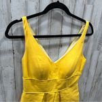 Jenny Yoo  100% Silk Yellow Marigold Mini Bridesmaid Dress Photo 2