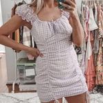 Cotton Candy LA Purple Gingham Dress Photo 0