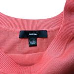 Diesel Coral Pink Knit Sweater Top Cutout Shoulder Detail Long Sleeve Large Photo 4
