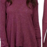 We The Free Free People  Split Back Turtleneck Sweater Size Medium purple Photo 0
