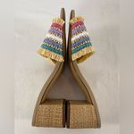 J.Crew J. Crew Woven Mule Block Heels in Rainbow Raffia Multi Size 7.5 Photo 6