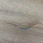 Anthropologie NWOT Blue Cord & Gold Beaded Bracelet Photo 2