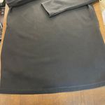 Athleta Cozy Karma Asymmetric Sweatshirt Dress Womens Size Large Black Mock Neck Photo 6