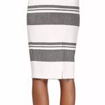 Elizabeth and James RARE!! Gray White Striped Pencil Skirt Photo 1