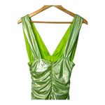 superdown  Mini Dress Sleeveless Metallic Bodycon Party Clubwear Green Size Small Photo 5
