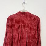 Anthropologie [] Holding Horses Red Sammie Button Down Blouse Western Sz Large L Photo 9