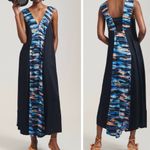 Anthropologie  Maeve V-neck Colorblocked Oversized Maxi Dress, Size 0 Photo 1