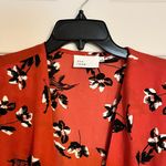 The Room Blazer Blouse Shrug Cover Up, Size Small, Red Black Floral Photo 1