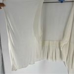 Vera Wang Simply Vera  Cream Women's Open Front Draped Shrug NWT Size L Petite Photo 3