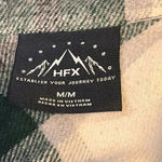 HFX Womens Green Plaid Flannel Snap Button Comfy Casual Fall Shirt Jacket Medium Photo 4