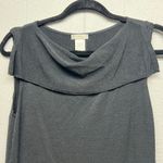 GNW Cowl Neck Office Workwear Career Business Party Womens Top Sz Large Stretch Black Photo 2