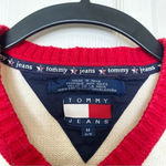 Tommy Hilfiger Vintage Tommy Girl Logo Tennis Varsity Sweater Size Medium Photo 3