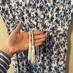 R. Vivimos dress Floral Boho Midi Cottagecore Milkmaid Peasant S Blue Peasant Photo 6
