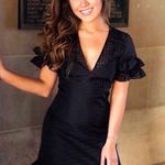 BCBGeneration NWT Revolve × Black Fit and Flare Ruffle Mini Dress Photo 3