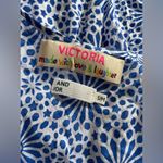 Victoria Made With Love & Laughter Floral Boho Midi Dress Blue/White (S/M) Blue Size M Photo 3