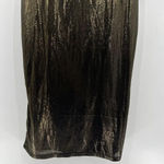 NSR Long‎ Sleeve Metallic Midi Dress in Black Gold Bronze Cut Out Size Medium Photo 7