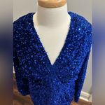 Petal Dew Blue sequin sparkle cocktail dress New with tags size 1X Photo 6