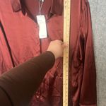 Eileen Fisher Women size large Classic Collar Stretch Silk Button-Up Shirt Nwt Photo 5