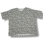 Quiet Storm  Leopard Print Knit Short‎ Sleeve T Shirt Beige Black Small Photo 12