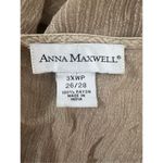 Anna Maxwell Brown Sequined Shift Long Dress Plus Size 3XWP Short Sleeve Boho Brown Photo 6