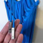 Halston Heritage Lauren Halter Jersey Gown Cerulean Blue Maxi Dress Womens 12 Photo 4