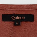 Quince Womens Rust Brown V Neck Short Sleeve Tencel Button Mini Dress Size S Photo 4