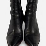 Veronica Beard  Black Stacked Heel Leather Logan Boots Sz 6 Photo 1
