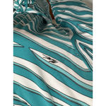 Michael Kors  Green White Print Spellout Dress Tie Waist Flowy Size Large Office Photo 3