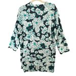 Lands End Tunic Dress Womens L Green Floral Split Kawaii Beach Swim Cover Up Size L Photo 2