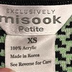 Misook Exclusively Green Printed Stretch Acrylic Sleeveless Bodycon Dress XS Photo 7