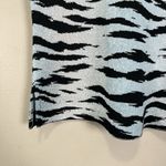 Ming Wang Y2K Tank Top Women Medium Zebra Bodycon Edgy Animal Retro Bold Casual Photo 2