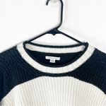 American Eagle  Striped Color Block Cropped Long Sleeves Sweater Size Large Photo 5
