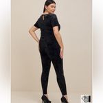Torrid  Full Length Crushed Velvet Short Sleeve Catsuit Size 4 Photo 2
