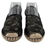 Valentino Garavani  Black Lace Espadrille Loafers Flats Size 38 Photo 2
