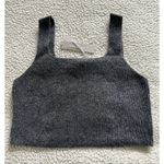 Everlane Charcoal Grey Wool Yak Blend Knit Cozy Stretch Crop Vest Tank Top Sz L Photo 7