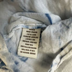 Surf Gypsy  Blue White Metallic Tie Dye Tiered Ruffled Mini Skirt‎ Size M Photo 7