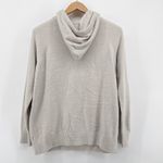 Barefoot Dreams CozyChic Ultra Lite Ribbed Cuff Hoodie Taupe Medium $168 MSRP Photo 6