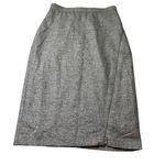 Banana Republic  Charcoal Knit pencil midi skirt with asymmetrical zip front Sz 6 Photo 2