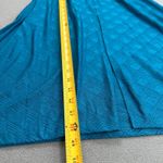 ZARA NWT  Maxi Dress S Women Aqua Geometric Print Button Front V Neck Flare Sleve Photo 5