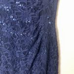 Ralph Lauren Lauren womens size 14 large blue sequin dress navy mother guest lac Photo 5