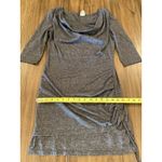 Bench  Restore 3/4  sleeve mini Dress grey marl cowl neck and side tie detail Photo 6